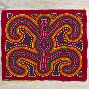 Mola Art‎ Kuna Panama Hand Stitched Applique Folk Art Expert Boho READ 13 x 16